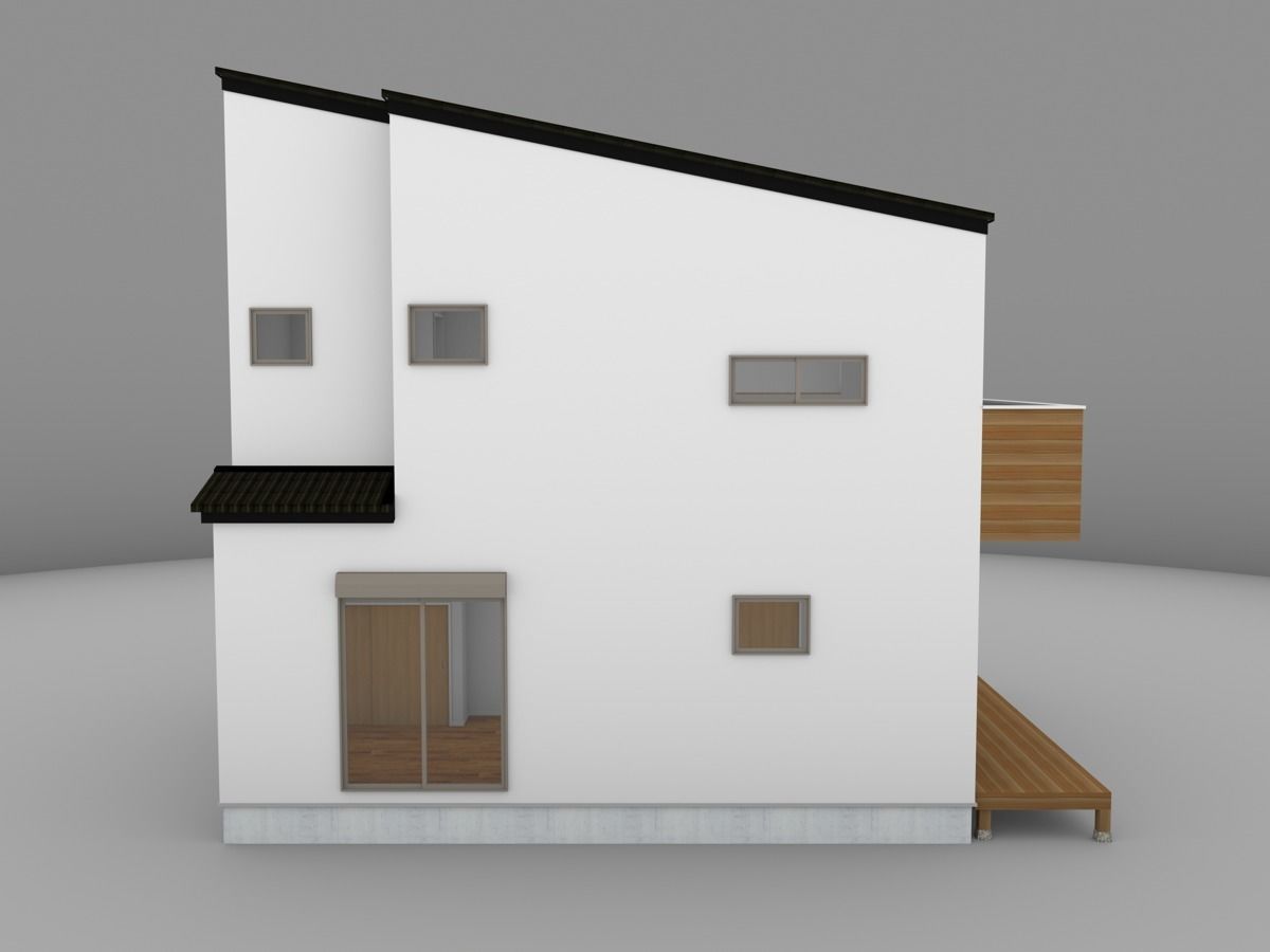 House model for background 54 Low-poly 3D model_7
