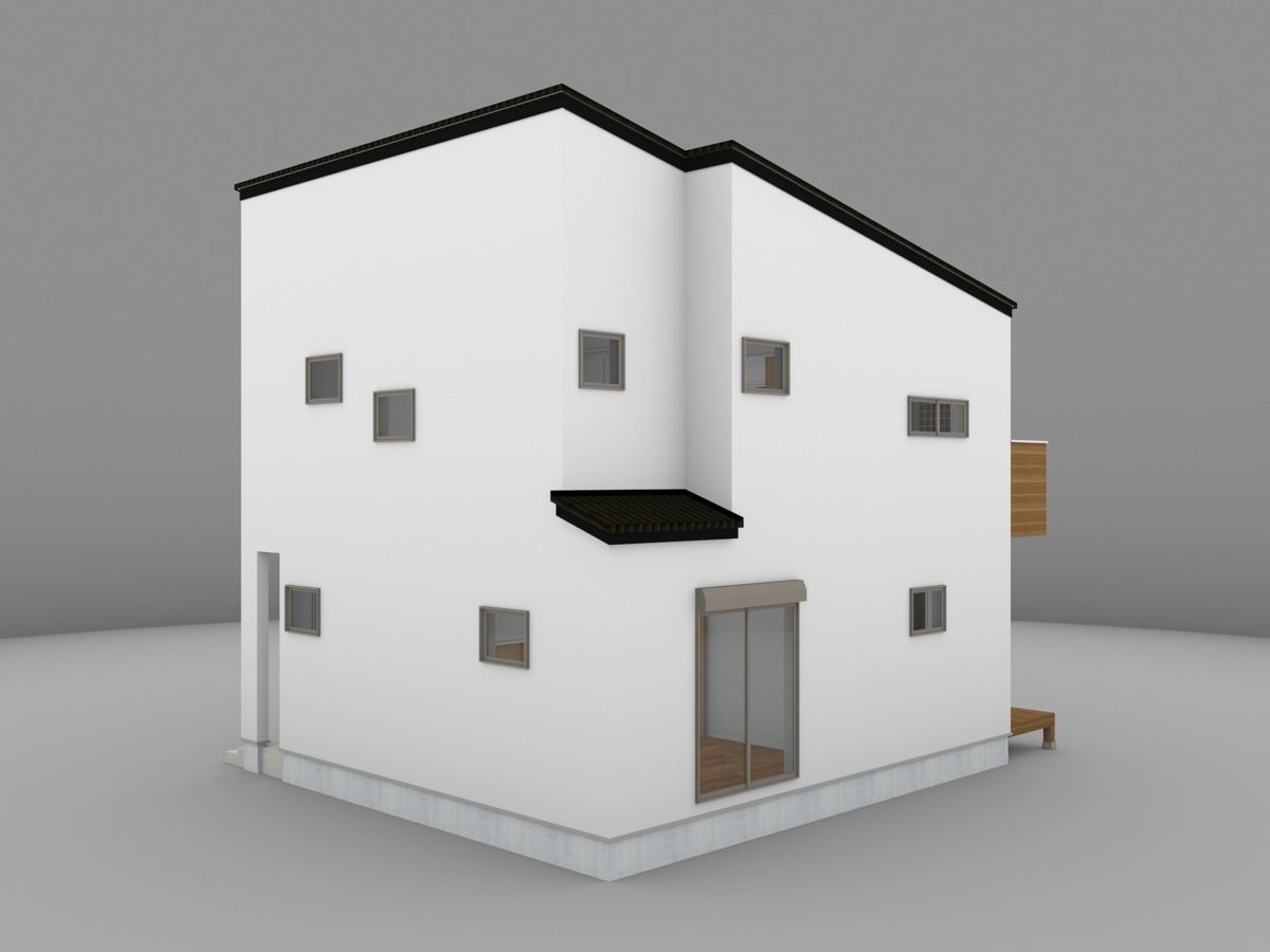 House model for background 54 Low-poly 3D model_6