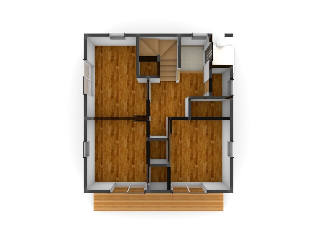 House model for background 54 Low-poly 3D model_8
