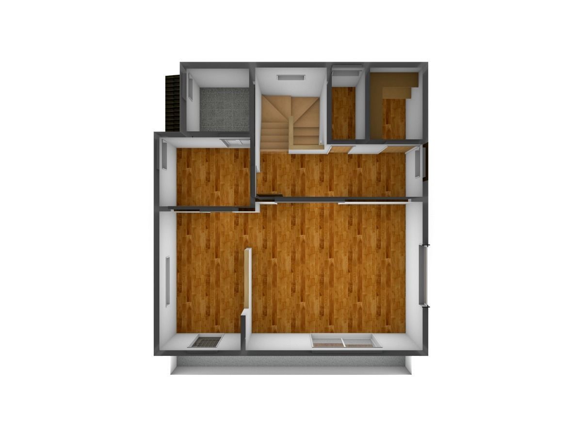 House model for background 54 Low-poly 3D model_9