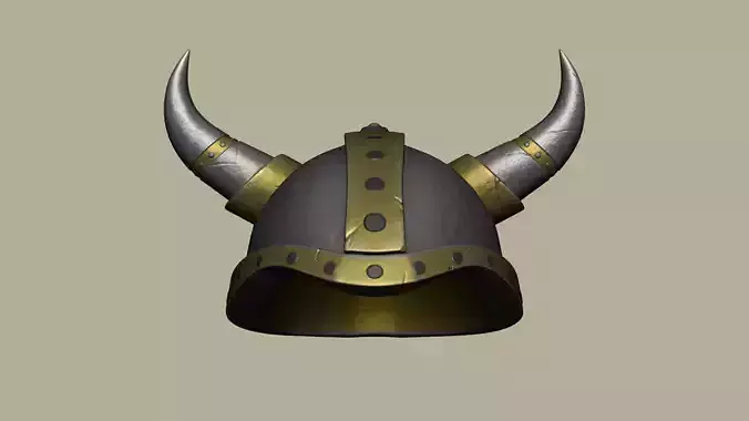 Viking Helmet - Medieval Character Design Low-poly 3D model