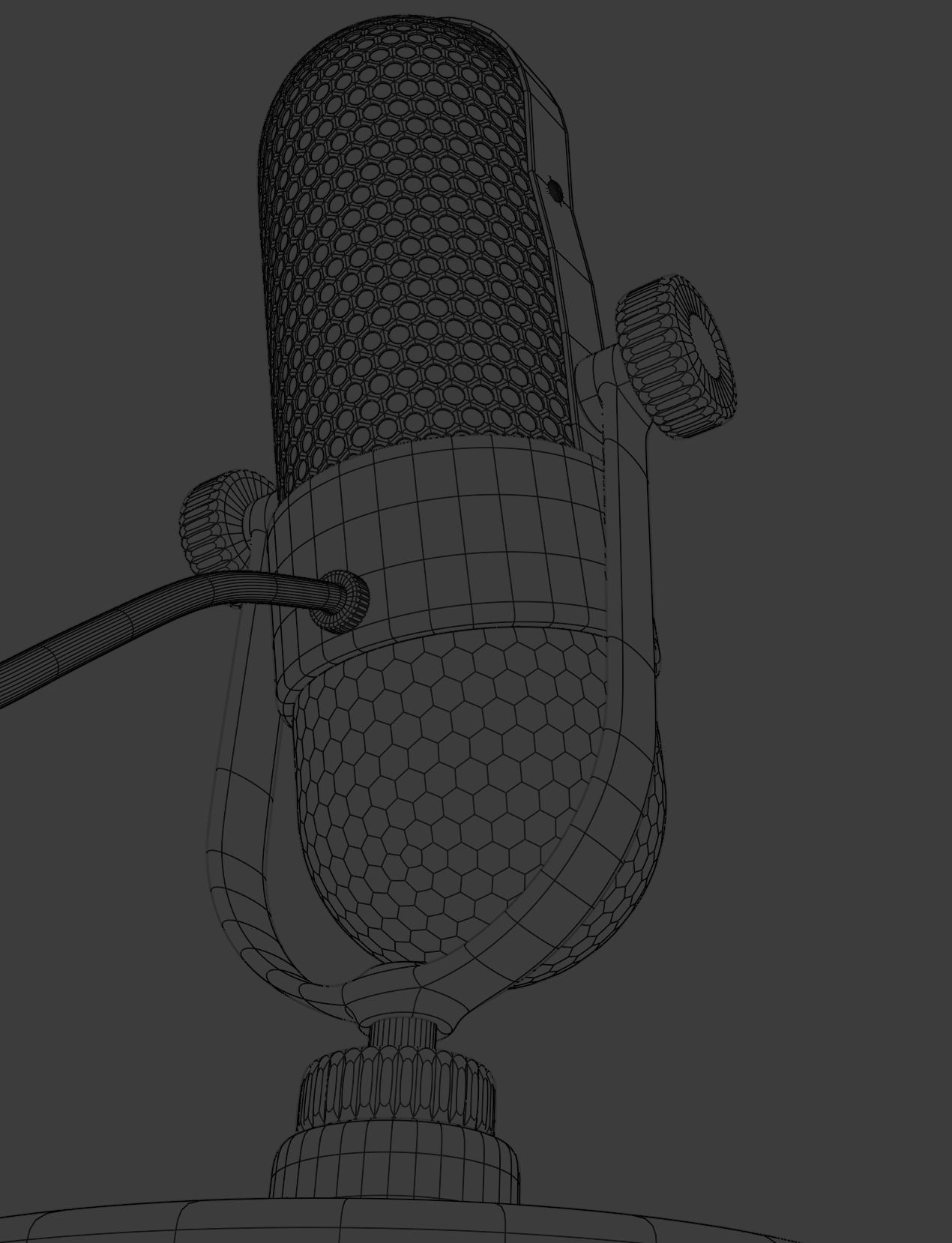 Vintage Microphone 3D model 3D model_5