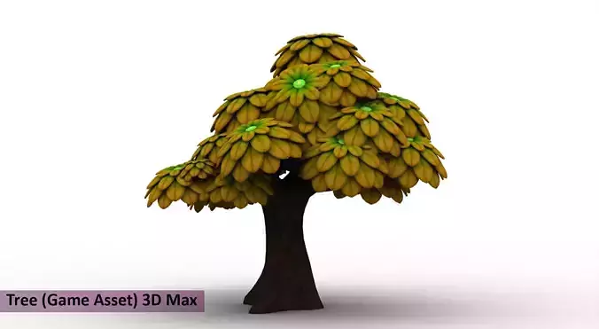 Tree Game Asset Low-poly 3D model