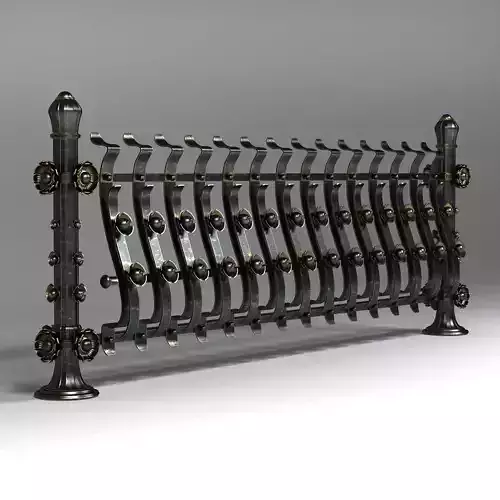 Barrier wrought iron railing