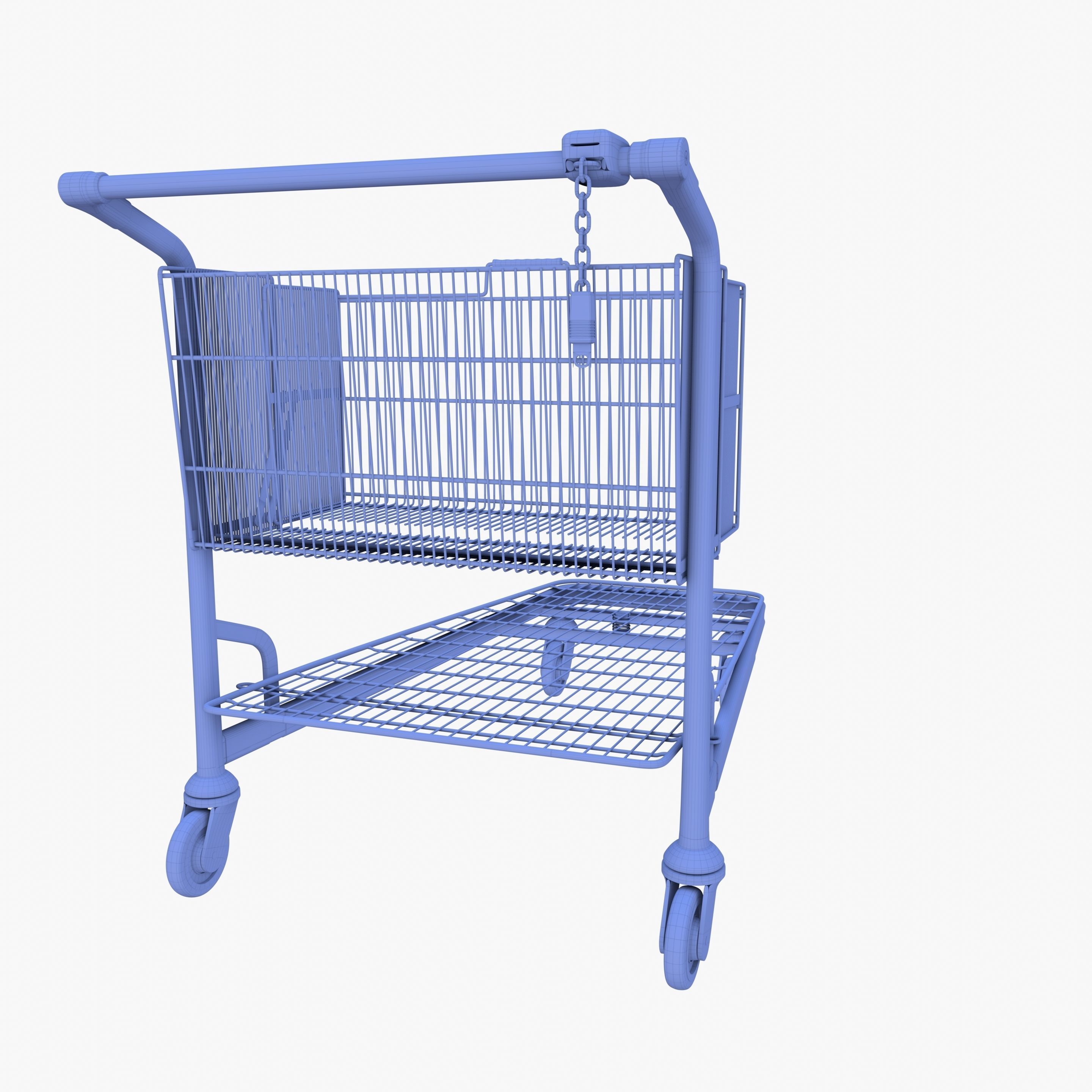 Shopping cart weathered stack v2 3D model_31