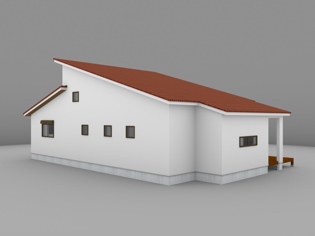 House model for background 55 Low-poly 3D model_6