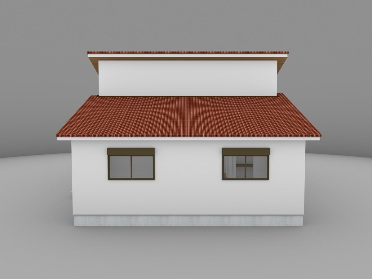 House model for background 55 Low-poly 3D model_3