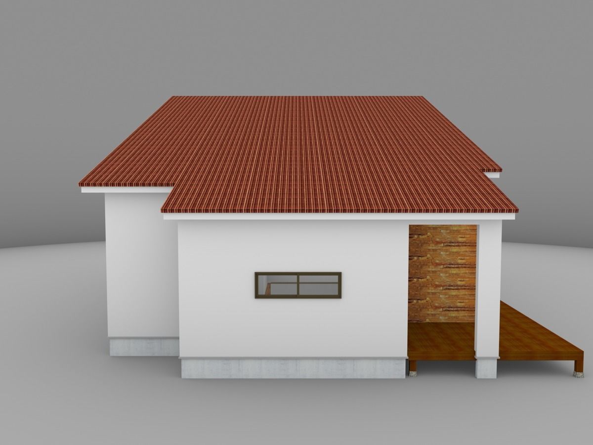 House model for background 55 Low-poly 3D model_7