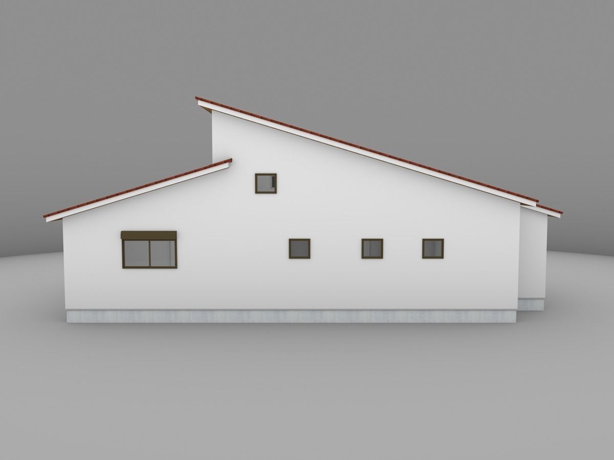 House model for background 55 Low-poly 3D model_5