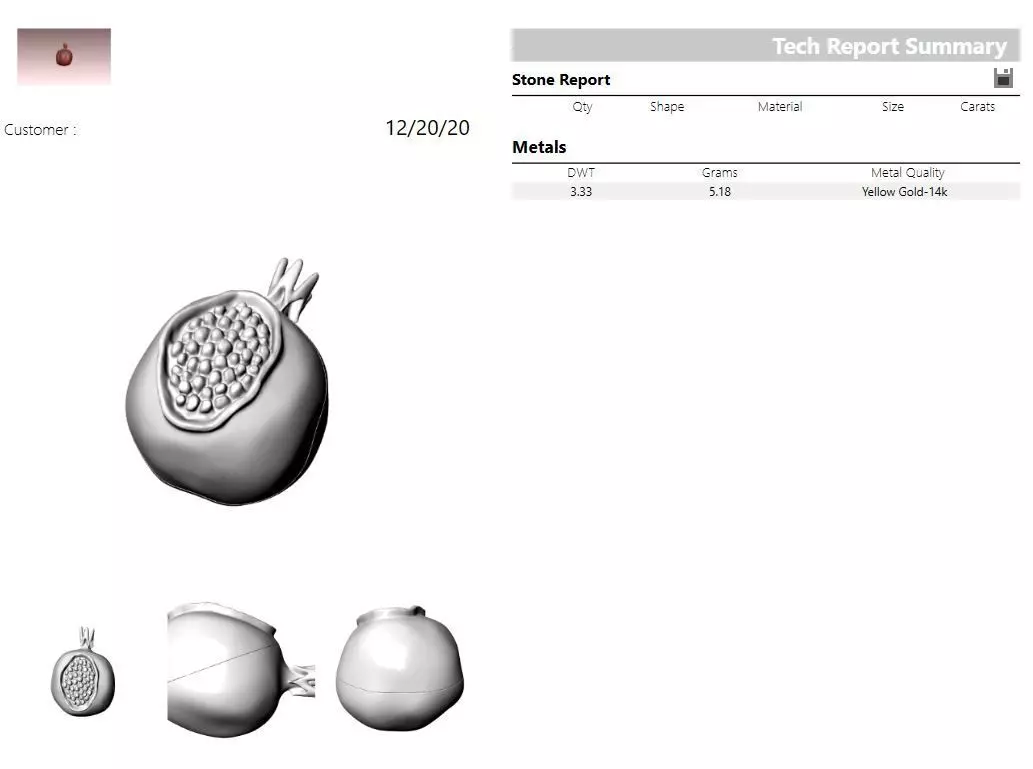 2114 P chocolate fruit 3D model_0