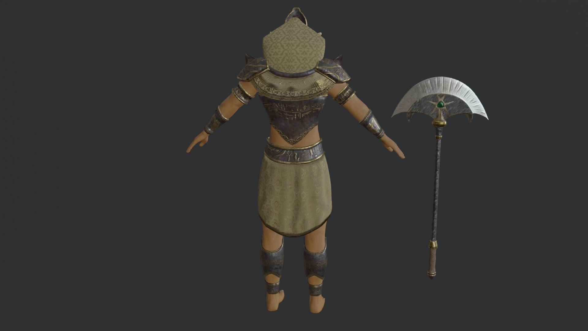 God Sobek Low-poly 3D model_9