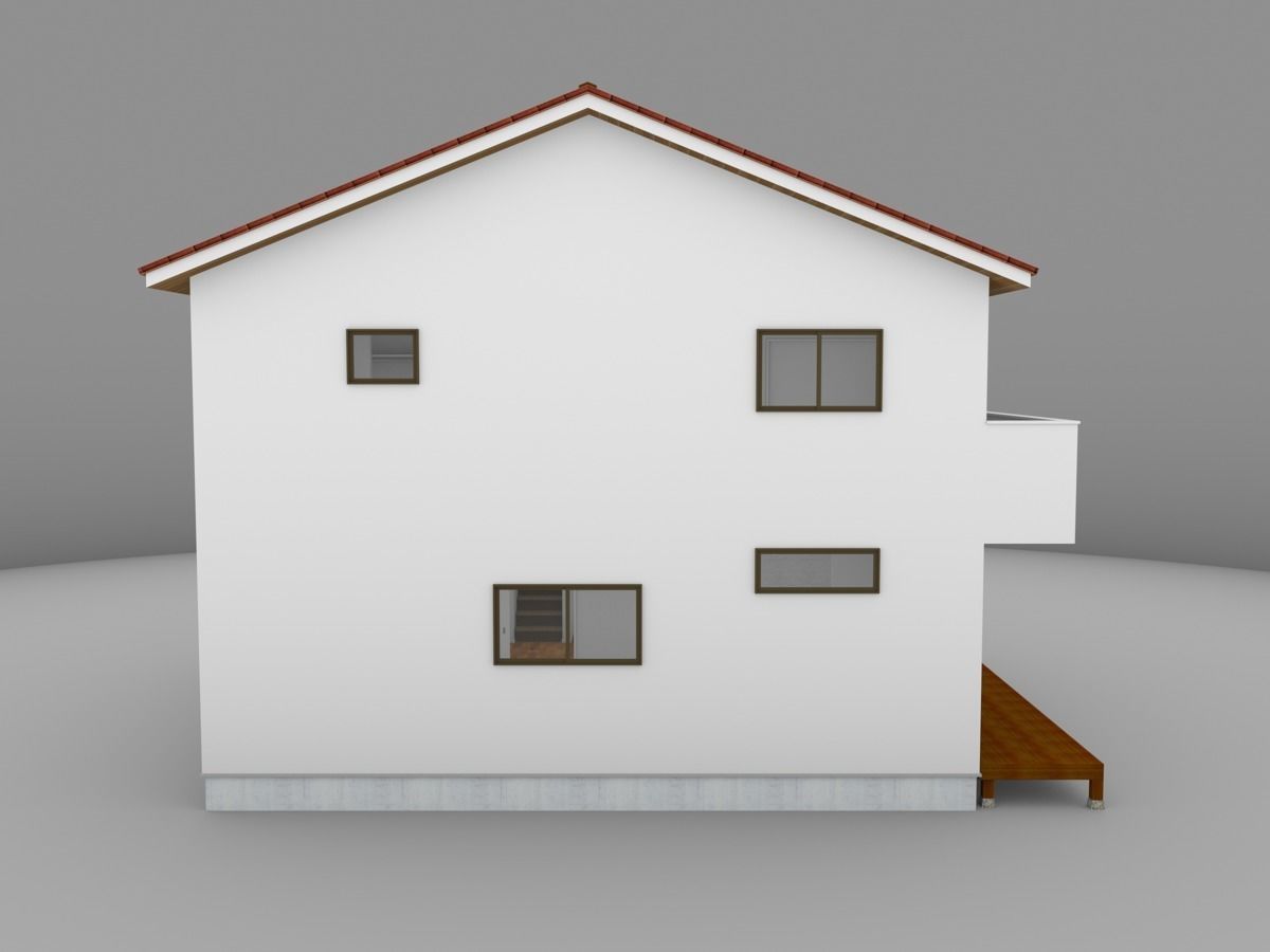 House model for background 56 Low-poly 3D model_7