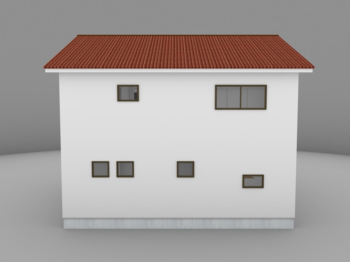 House model for background 56 Low-poly 3D model_5
