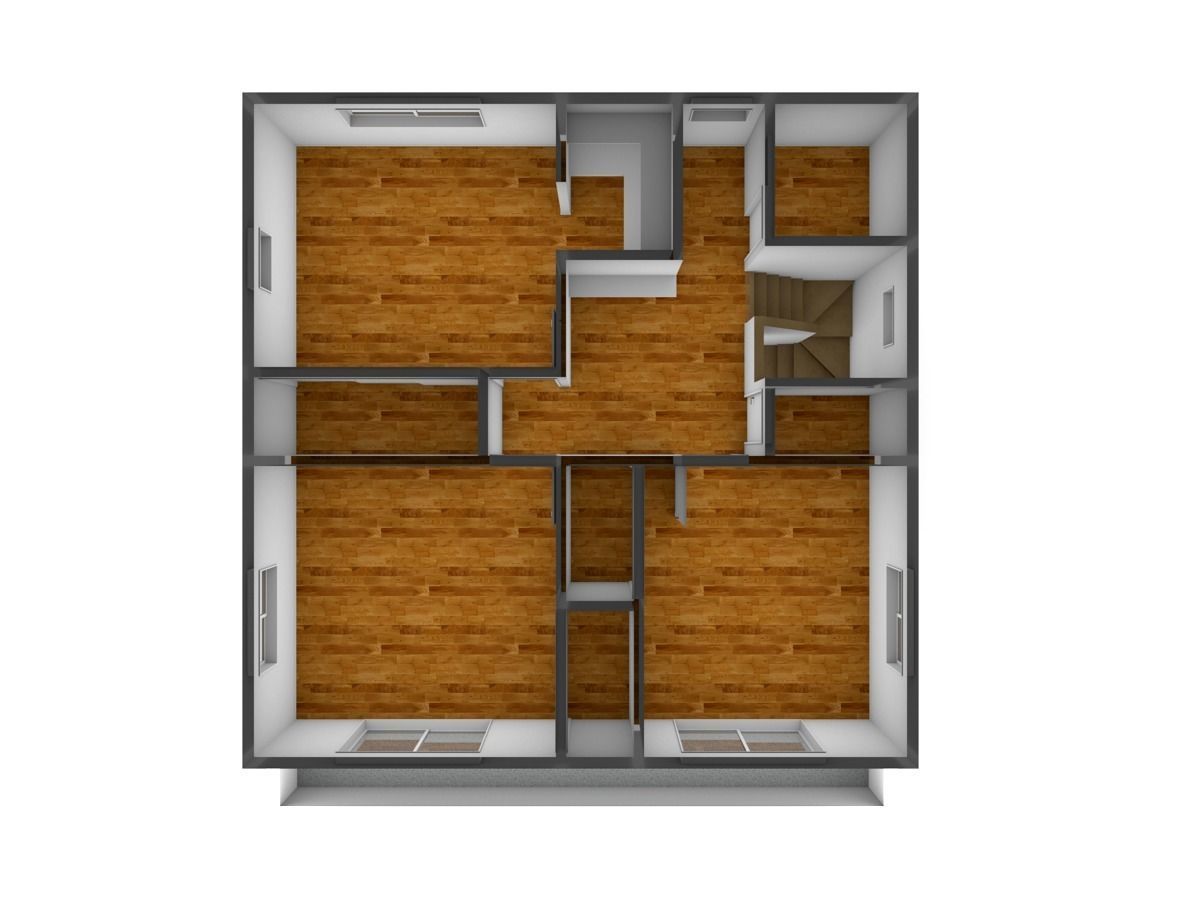 House model for background 56 Low-poly 3D model_9