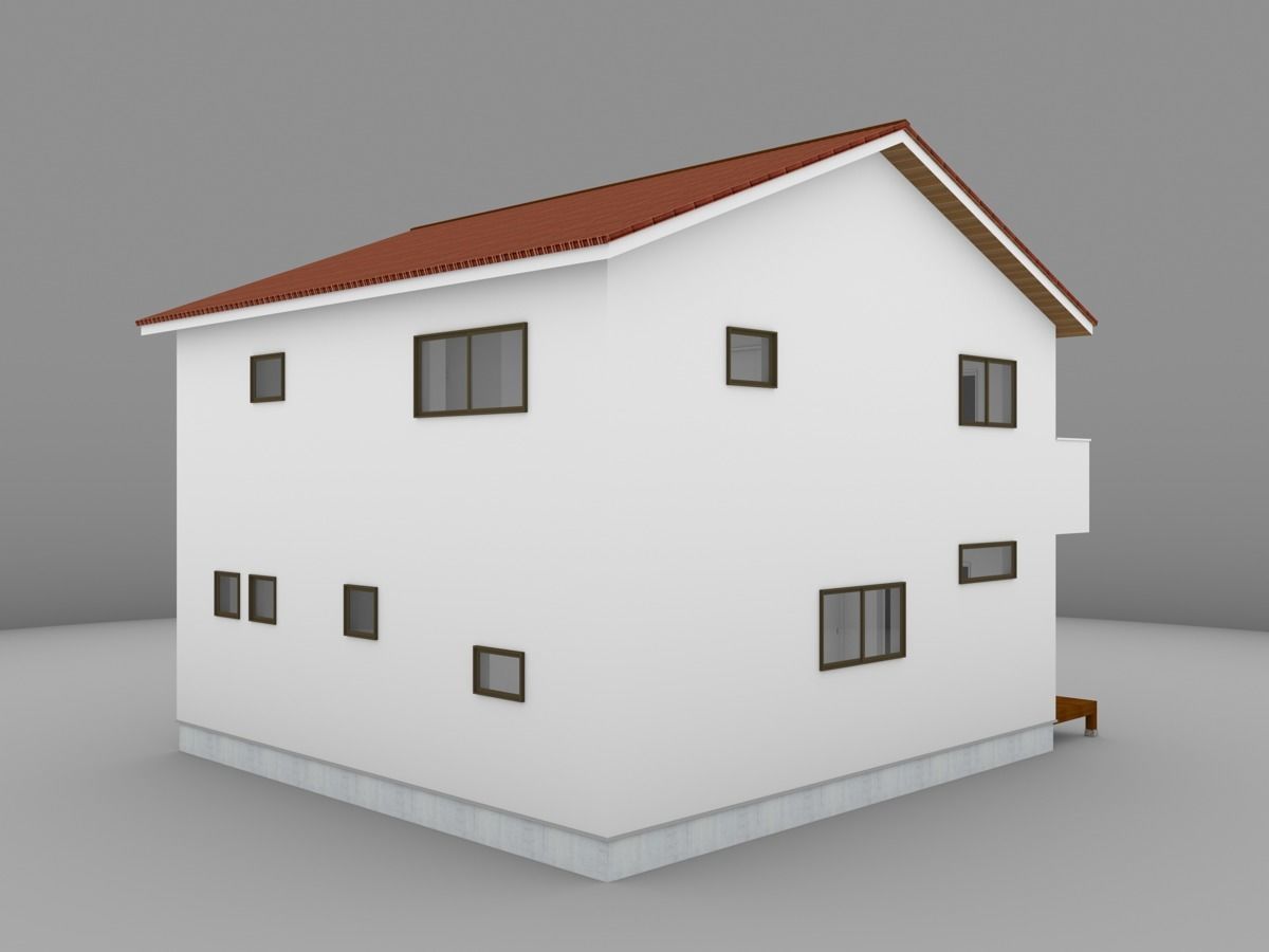 House model for background 56 Low-poly 3D model_6