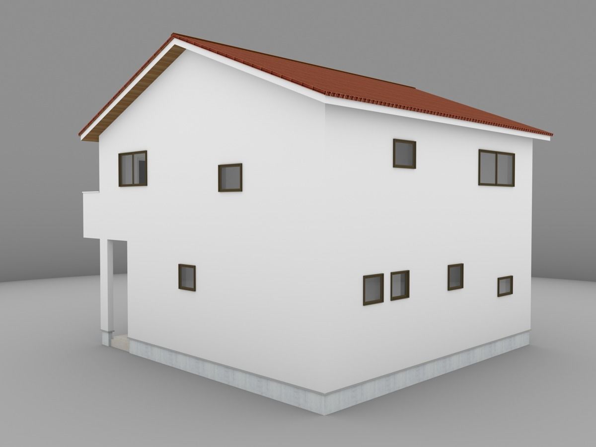 House model for background 56 Low-poly 3D model_4