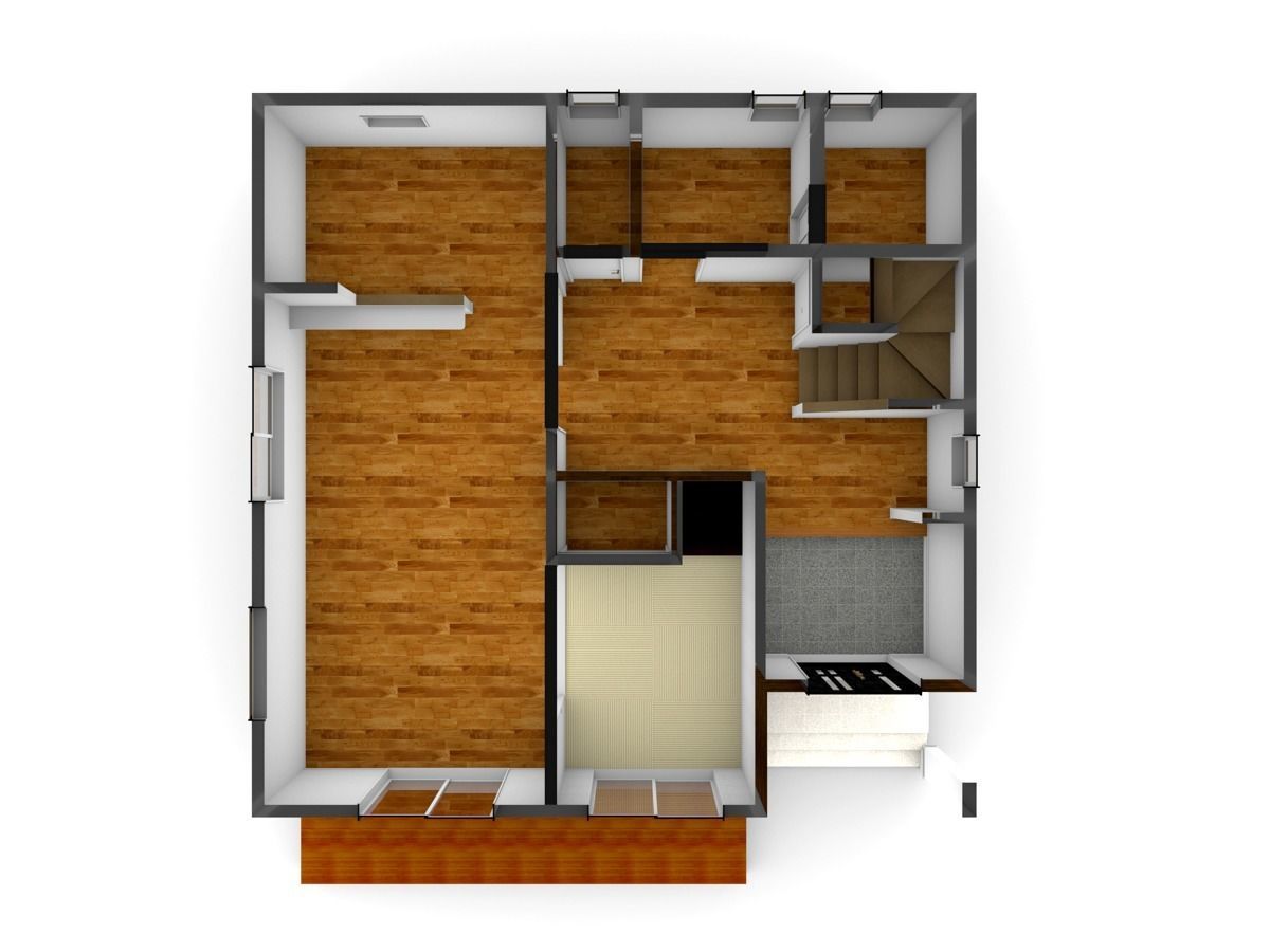 House model for background 56 Low-poly 3D model_8