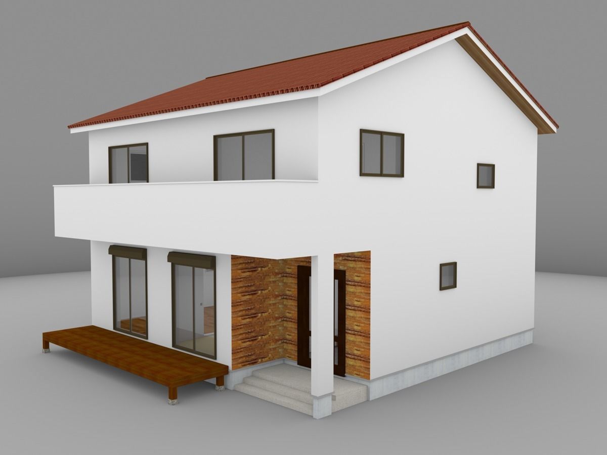 House model for background 56 Low-poly 3D model_2