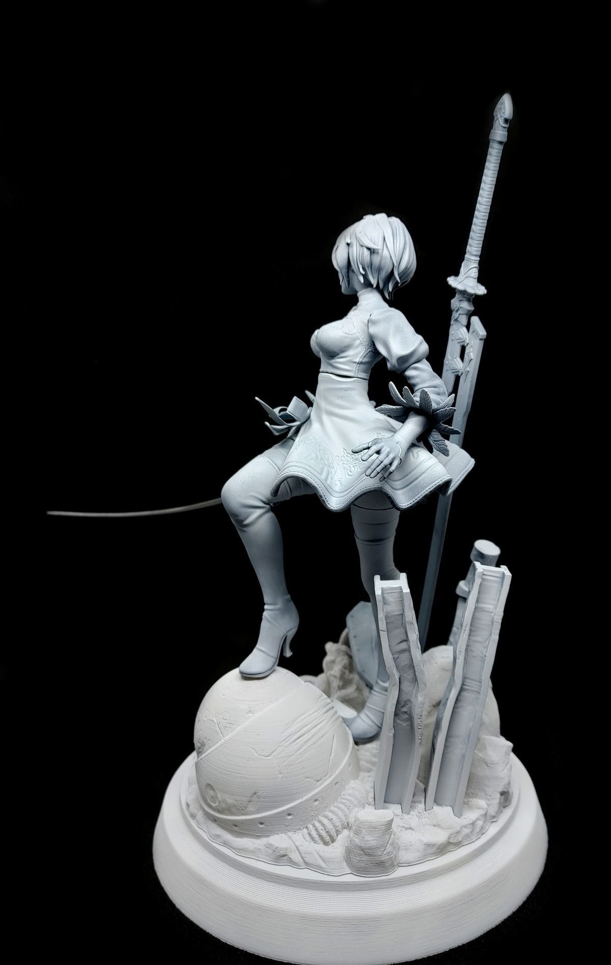 Nier Automata 2B   3D print model_7