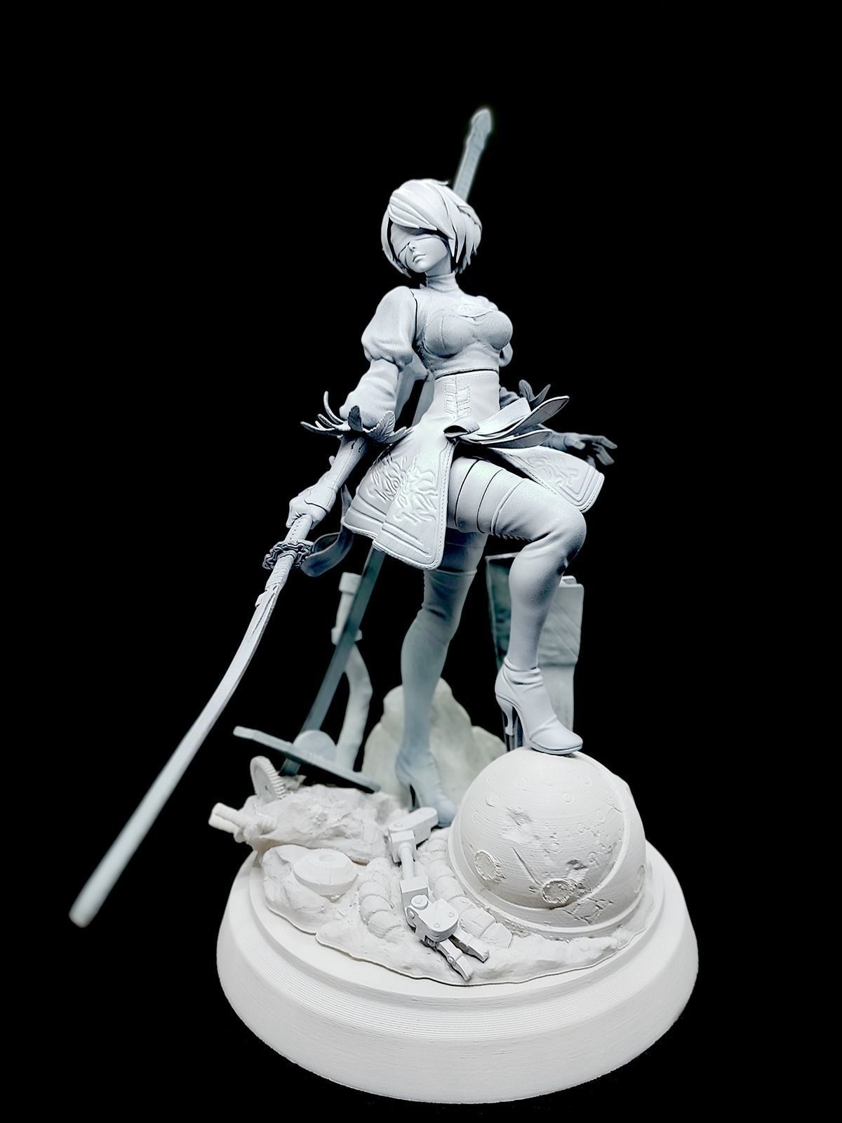 Nier Automata 2B   3D print model_17