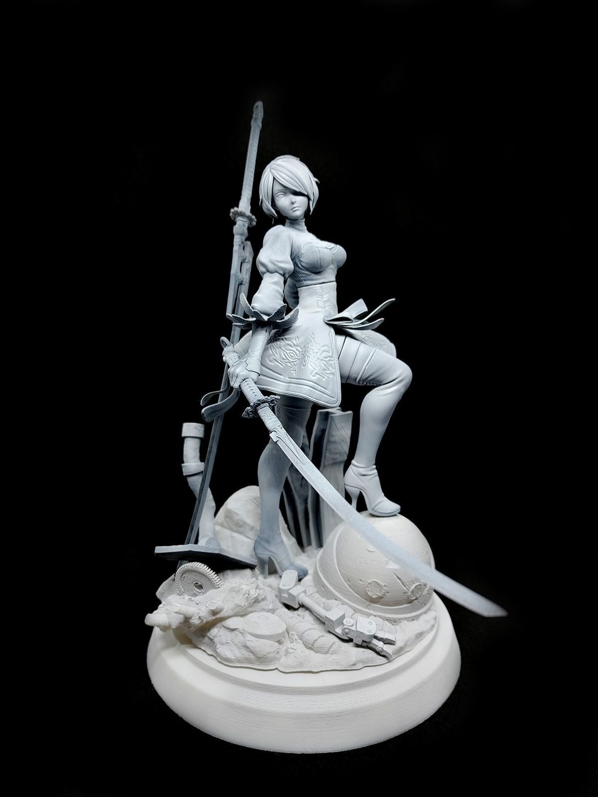 Nier Automata 2B   3D print model_4