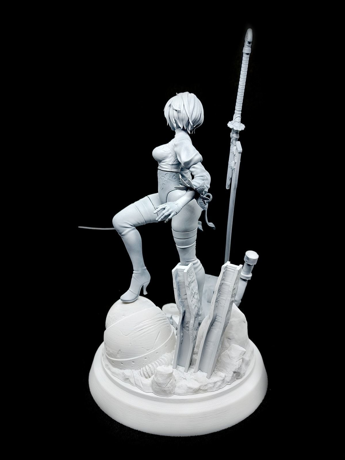 Nier Automata 2B   3D print model_11