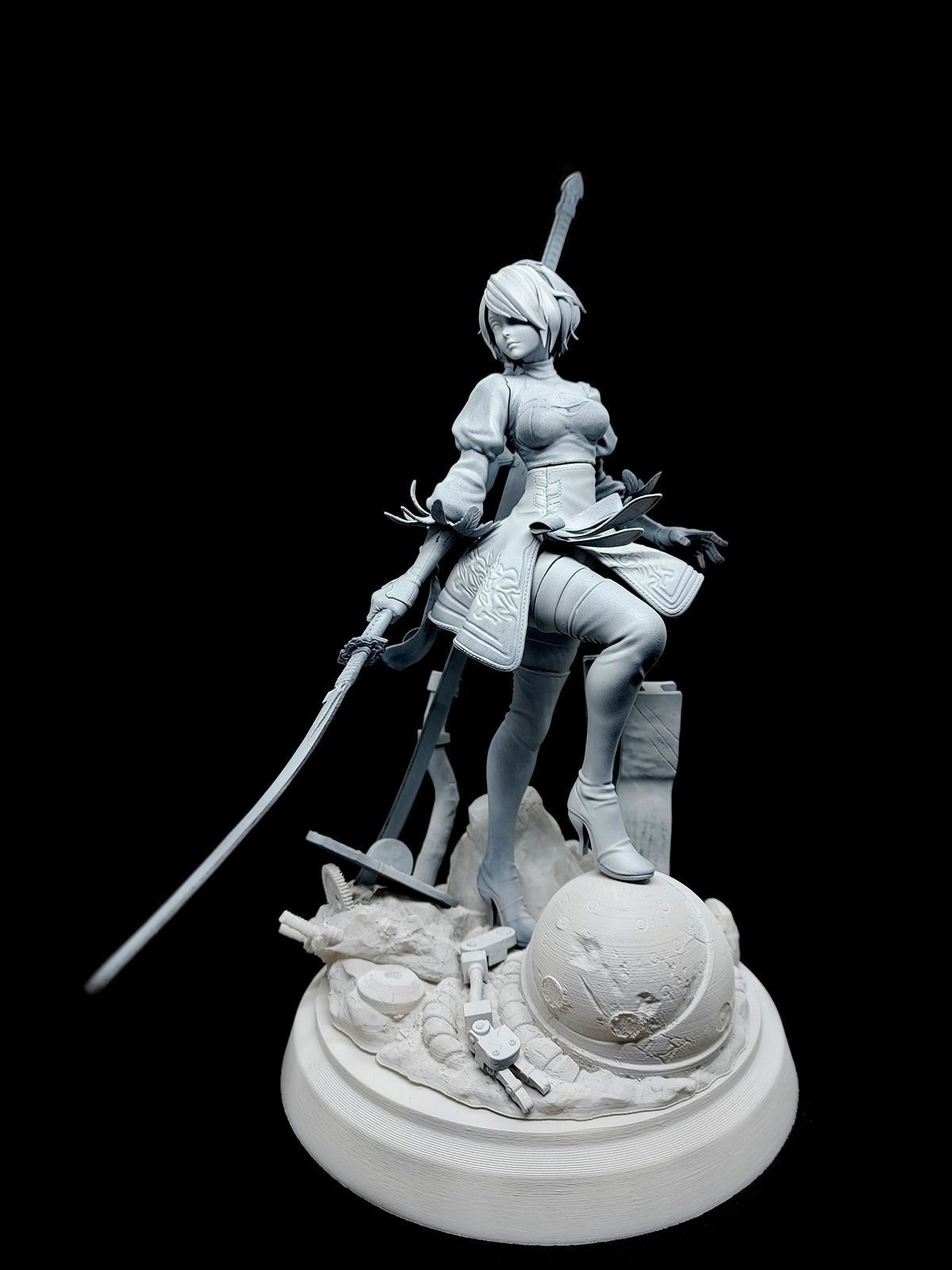Nier Automata 2B   3D print model_8