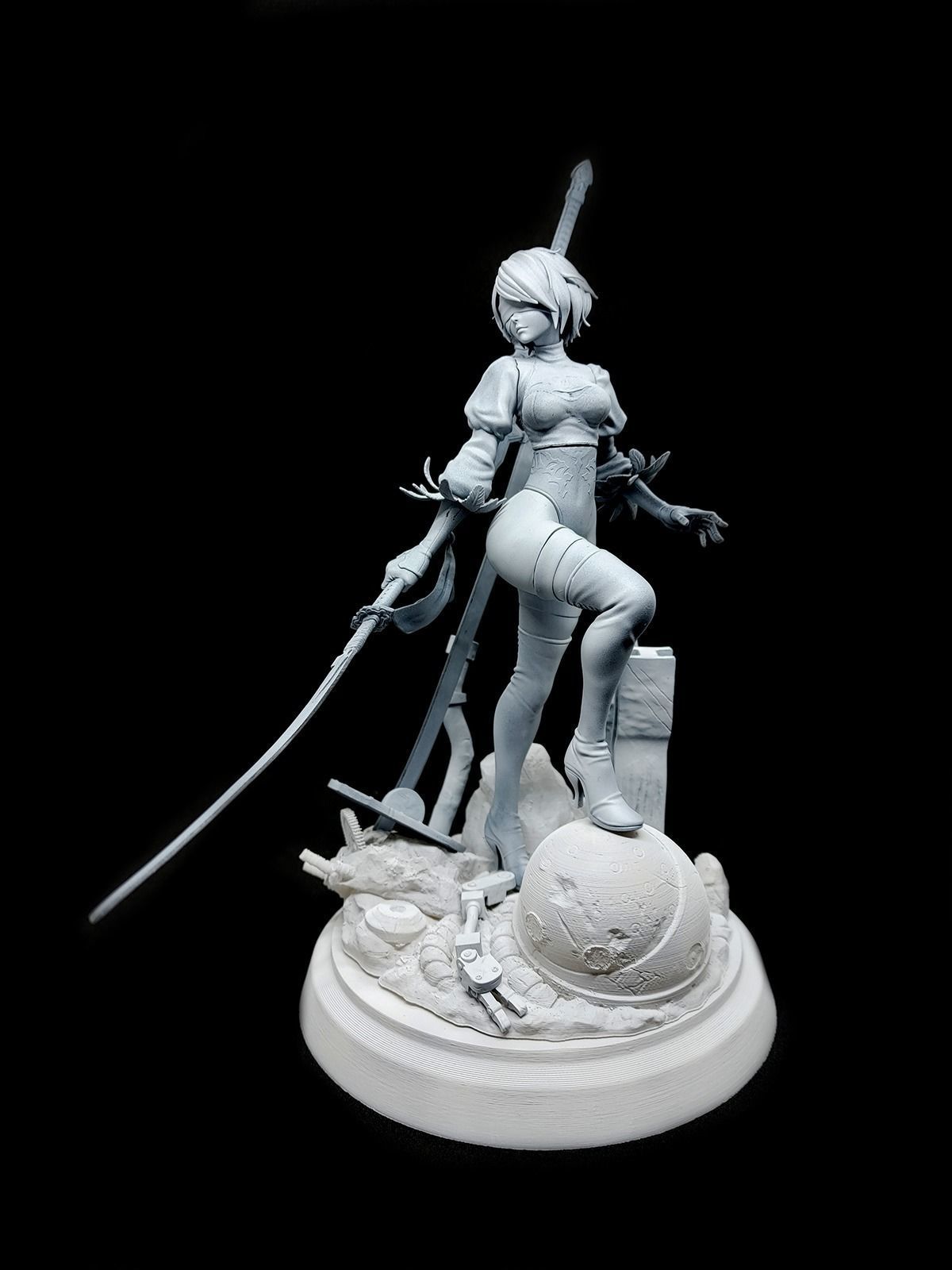 Nier Automata 2B   3D print model_9
