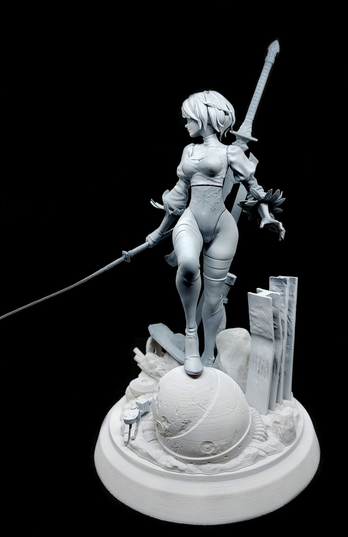 Nier Automata 2B   3D print model_10
