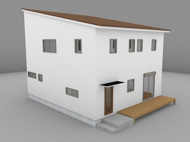 House model for background 58 Low-poly 3D model