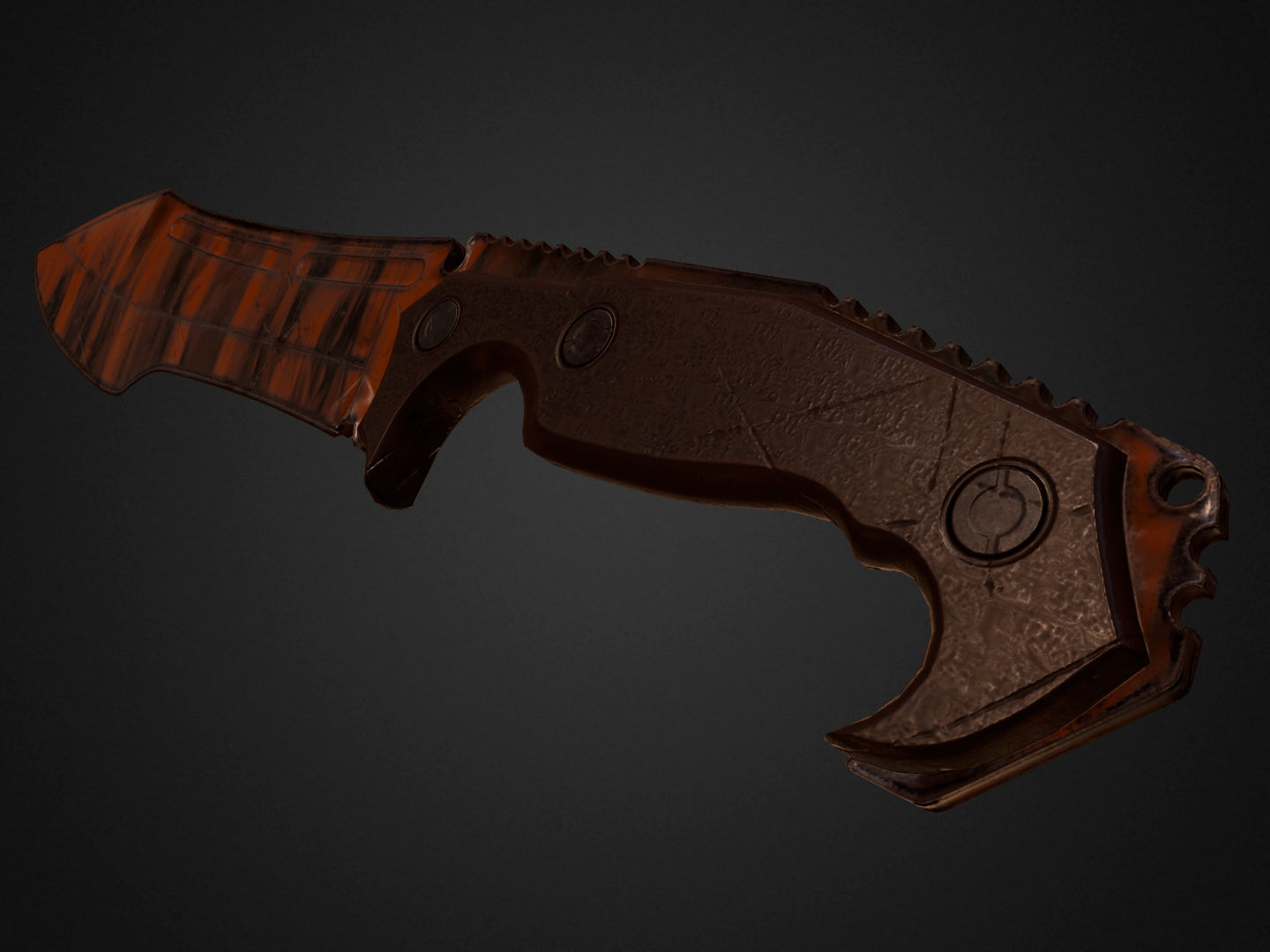 Combat Knife Low-poly 3D model_15