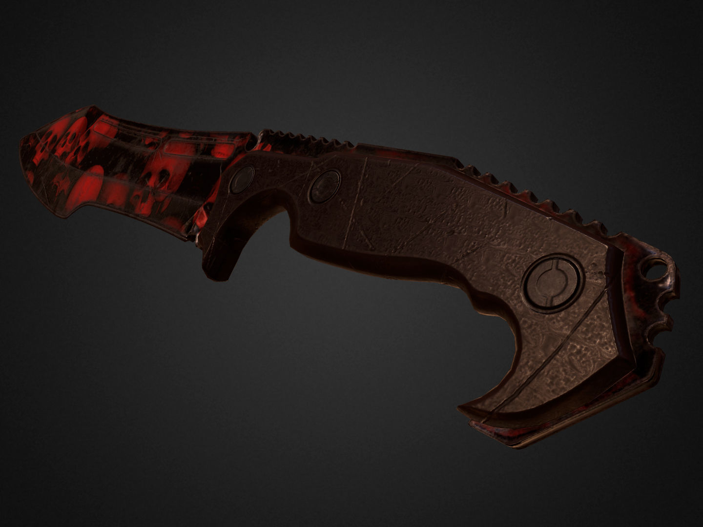 Combat Knife Low-poly 3D model_11