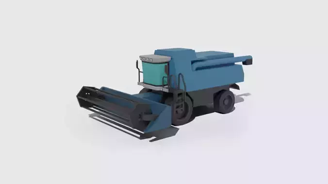 low-poly model combine harvester