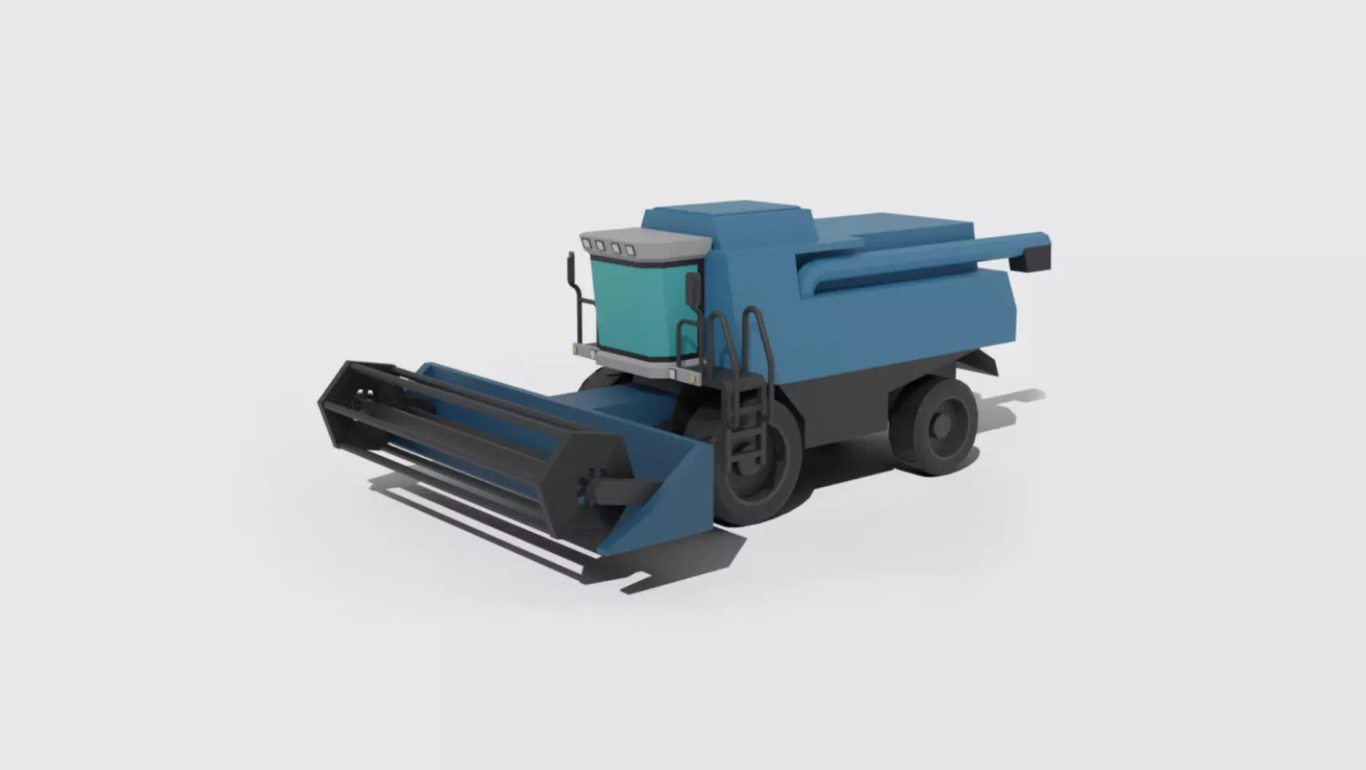 low-poly model combine harvester 3D model