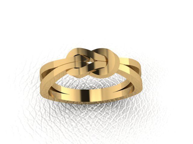3103V-R gold ring with infinity knot 3D model_2