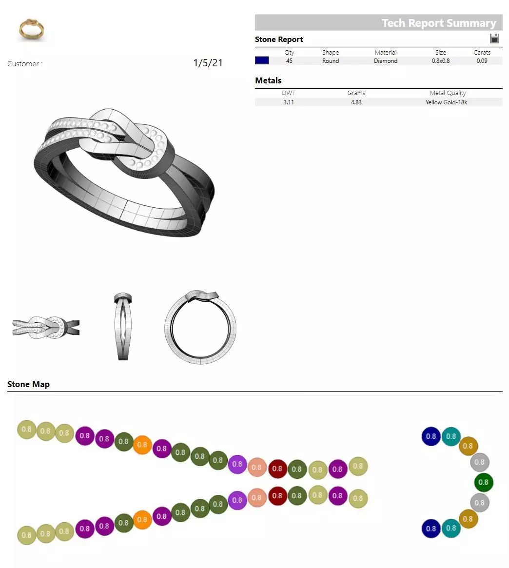 3103V-R gold ring with infinity knot 3D model_0