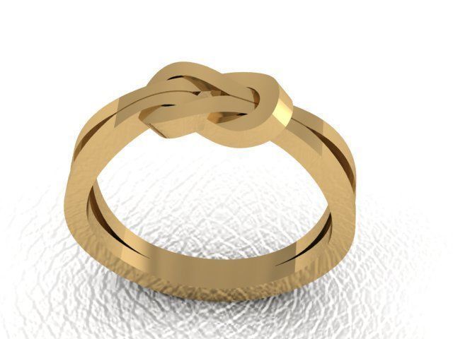 3103V-R gold ring with infinity knot 3D model_1