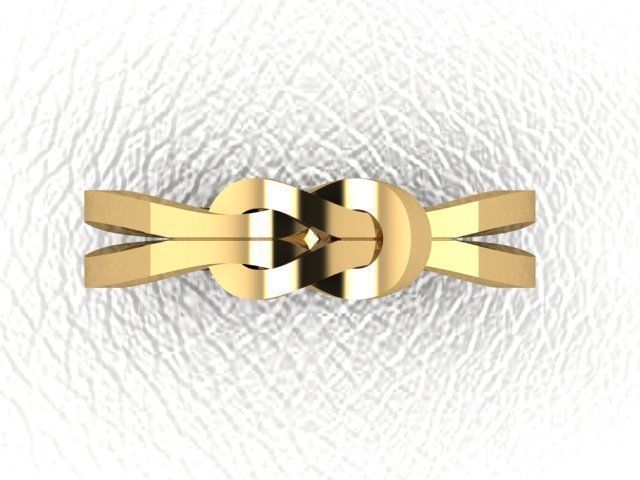 3103V-R gold ring with infinity knot 3D model_3