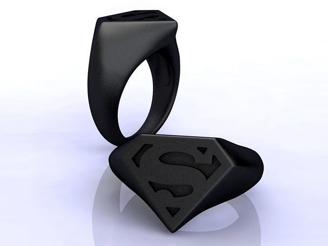 Superman Signet Ring 3D print model