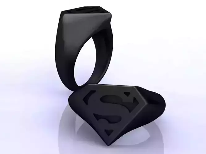 Superman Signet Ring 3D print model