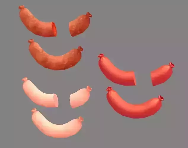 Cartoon food - sausage