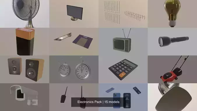 Electronics Pack 3D Model Collection