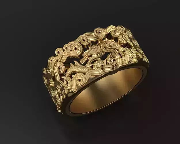 Dragon Ring 3D print model