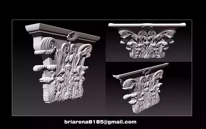 Column capital - 3D STL Models CNC Router 3D print model
