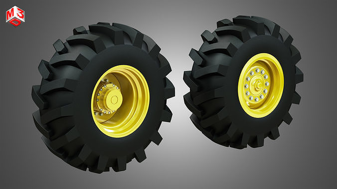 Tractor Tires and Rims - T06 3D model