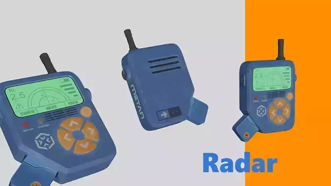 radar metan 3d model hard-surface 