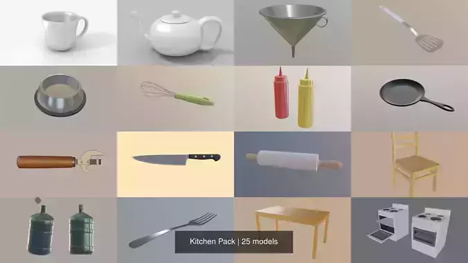 Kitchen Pack 3D Model Collection