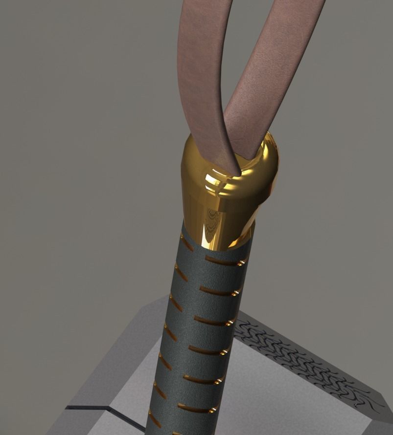 Marvel Avengers thor hammer 3D model_9