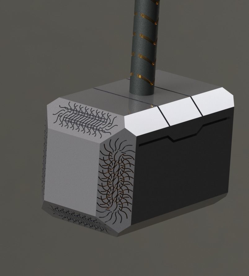 Marvel Avengers thor hammer 3D model_7