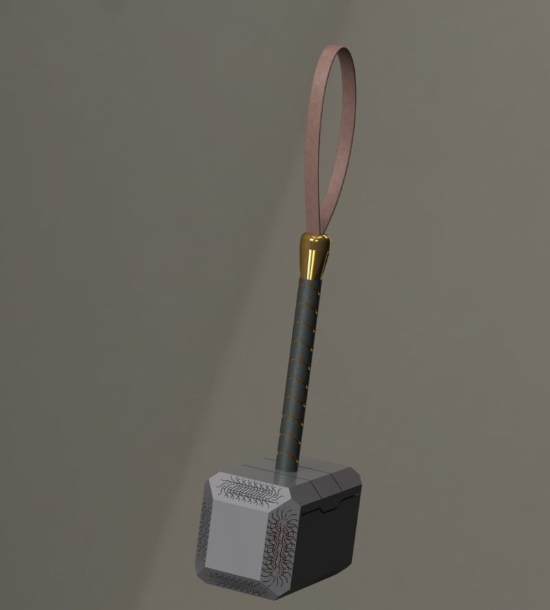Marvel Avengers thor hammer 3D model_8